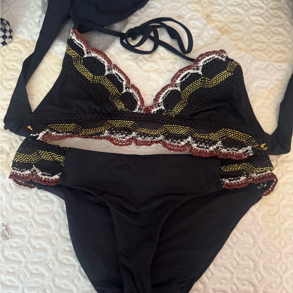 Black Lace BumbleBee Beads Bikini Set